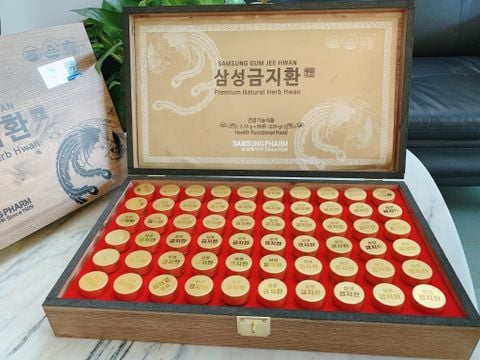  An cung ngưu hoàng Hàn Quốc (Hộp gỗ 60 viên) - Samsung Gum Jee Hwan 