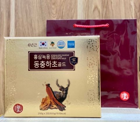  Cao hồng sâm nhung hươu đông trùng 250g x 2 lọ 