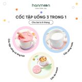  Cốc Tập Uống Nước 3 Giai Đoạn Kèm Nắp Ăn Snack Cho Bé Chất Liệu An Toàn 