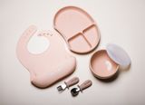  Bộ ăn dặm Silicon Hanin Baby gồm khay, yếm và thìa dĩa cho bé 