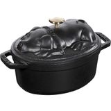  Staub – Nồi Nắp Hình Con Heo Màu Đen – 17cm 