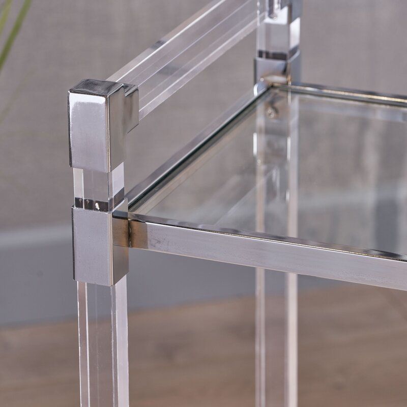  Kolar Modern Glass Bar Cart 