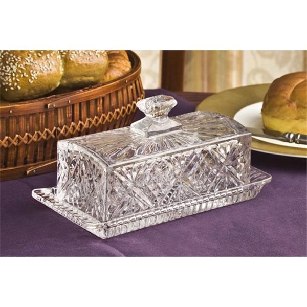  Dublin Crystal Covered Butter Dish 