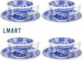  Spode blue Italian tea cup and saucer ( set 4 ) 