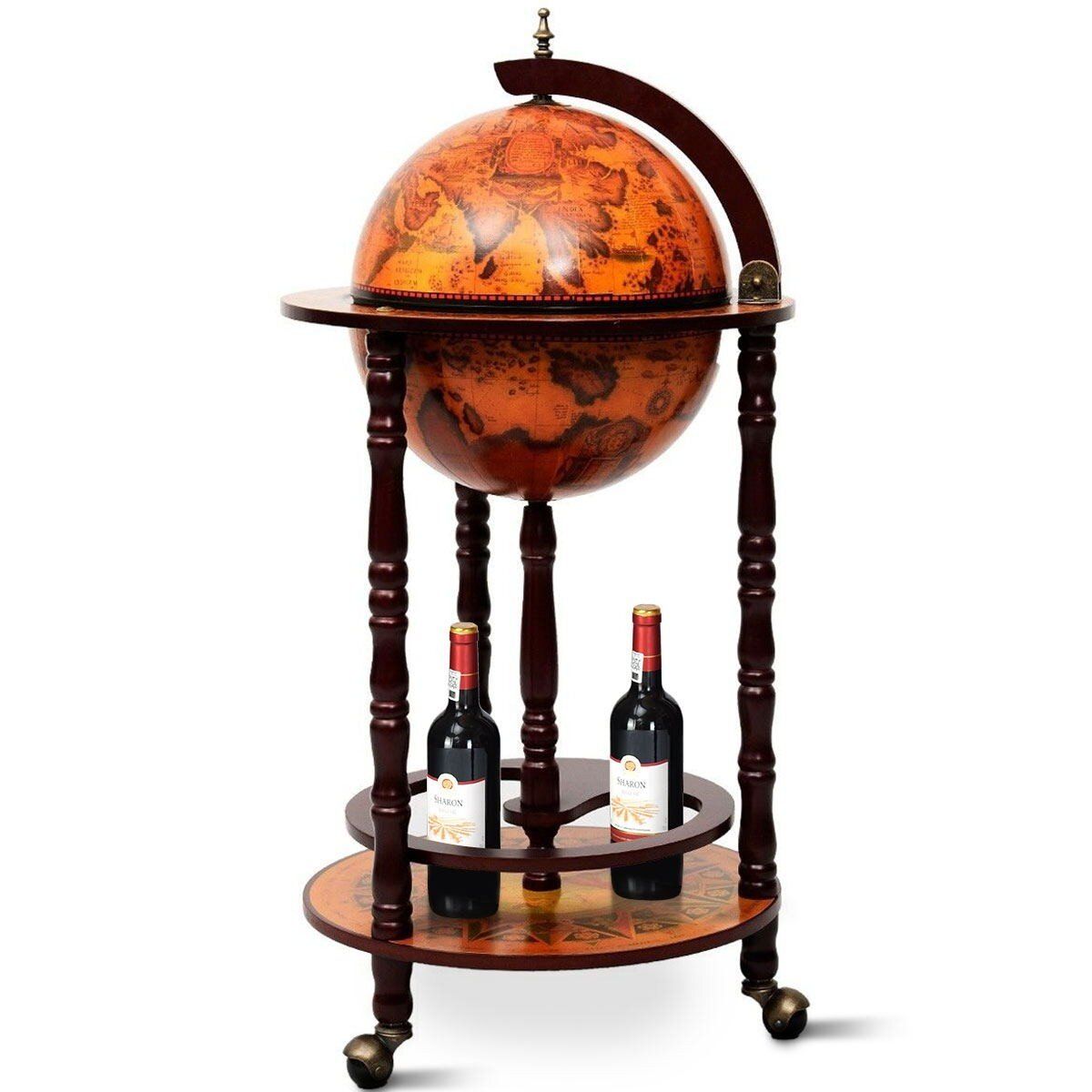  Bar Cart - Artur 16Th Century Wood Globe 
