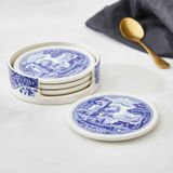  Spode Blue Italian Coaster ( set 4 lót ly sứ ) 