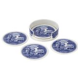  Spode Blue Italian Coaster ( set 4 lót ly sứ ) 