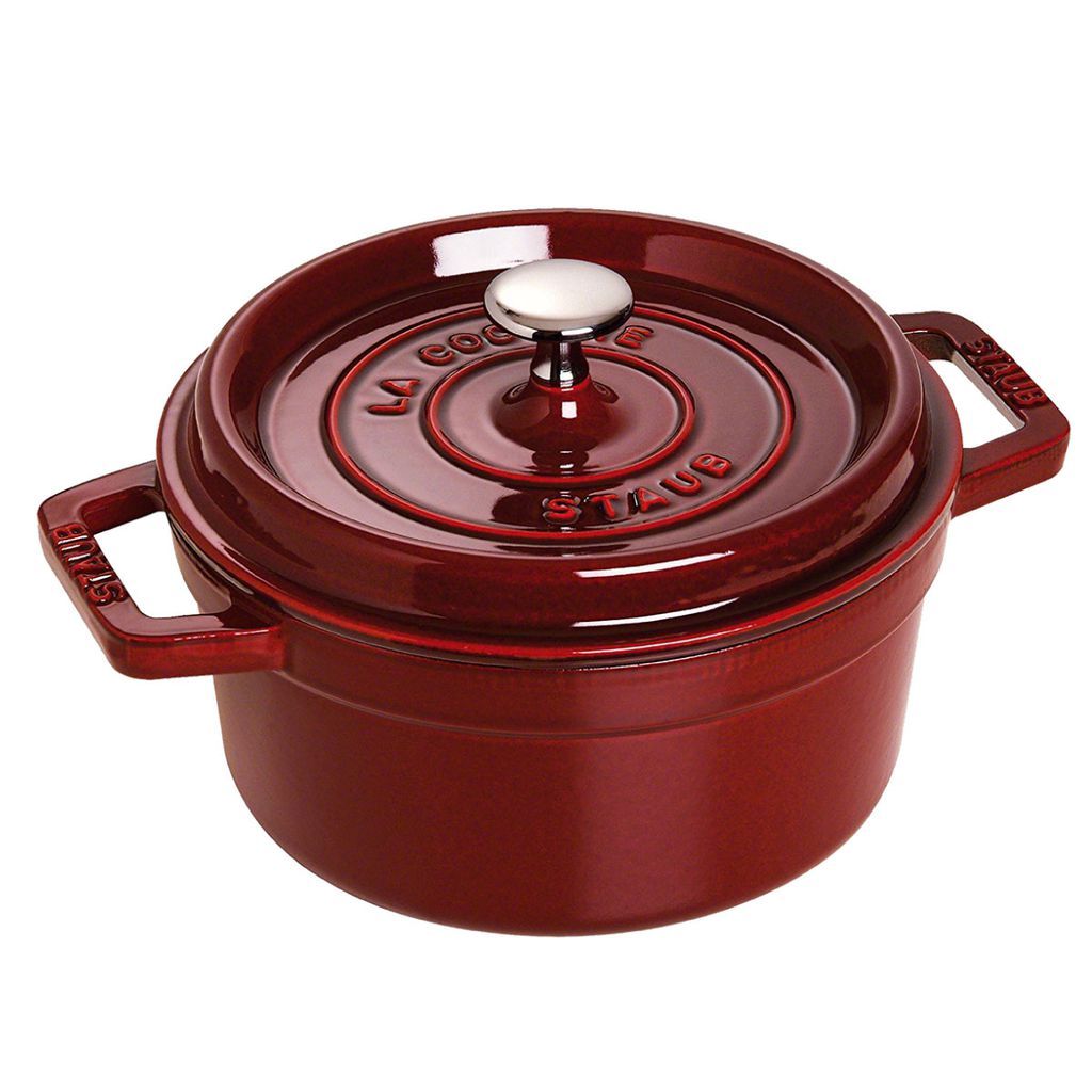  Nồi Gang Staub Tròn Đỏ Lựu 