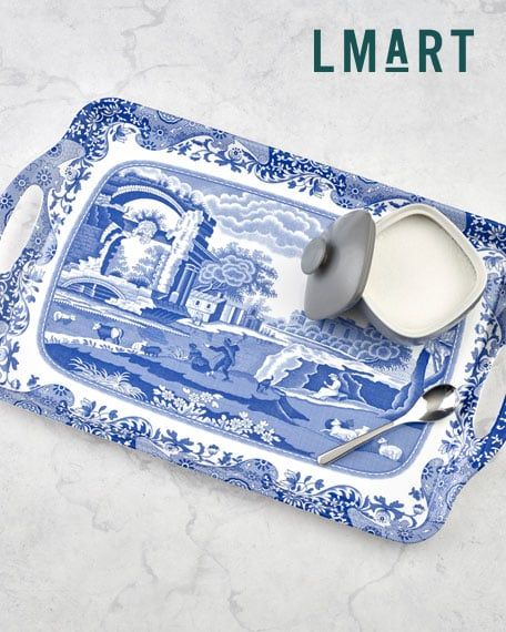  Spode Khay Nhựa Melamine Blue Italian 