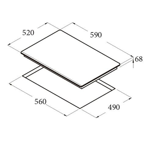  Bếp từ 3 vùng nấu Cata IB 603 WH 