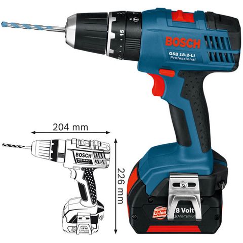  Khoan động lực dùng pin Bosch GSB 18-2-LI PROFESSIONAL 