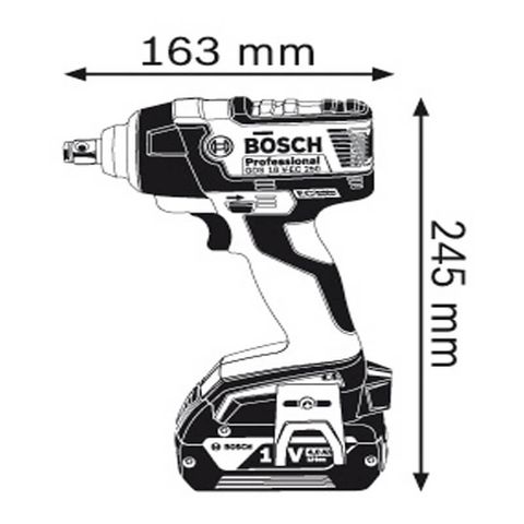  Máy vặn ốc động lực dùng pin Bosch GDS 18 V-EC 250 Professional 