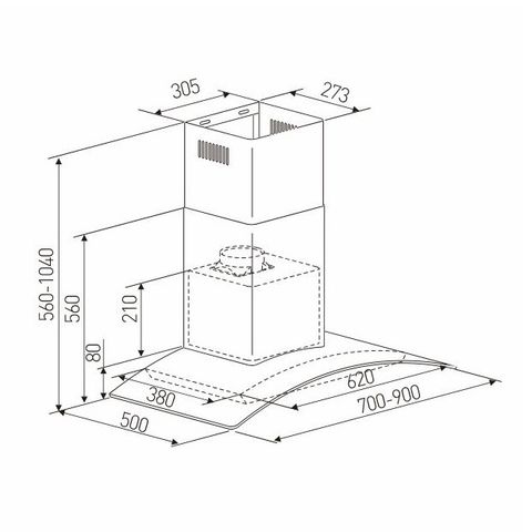  Máy hút mùi phẳng kiểu dáng Arber AB900N 