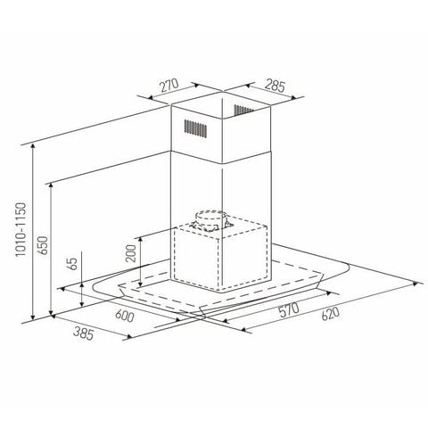  Máy hút mùi đảo độc lập AB900Y 