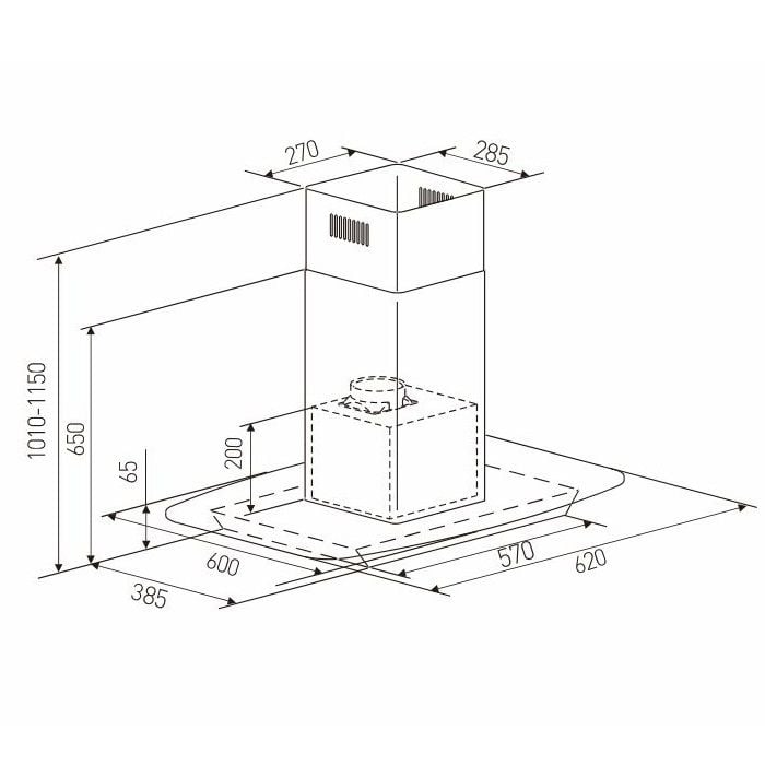 Máy hút mùi đảo độc lập AB900Y