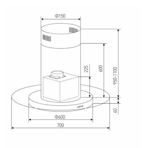  Máy hút mùi đảo độc lập Arber AB700T 