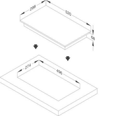  Bếp từ Malloca MDI 302 kính âm domino 2 từ 