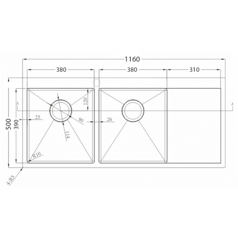  CHẬU RỬA CHÉN BÁT BÁN THỦ CÔNG CARYSIL VN-D200 (ID-1150) 