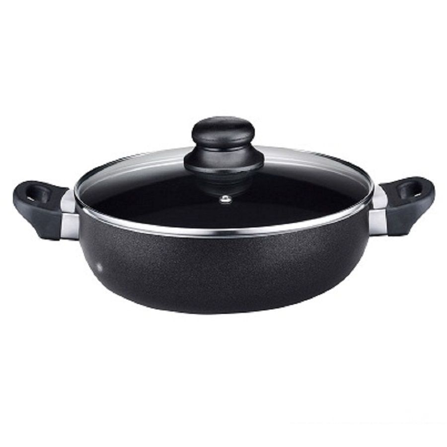 Chảo từ Aluminium 2 tay cầm vung kính ELO Ducto