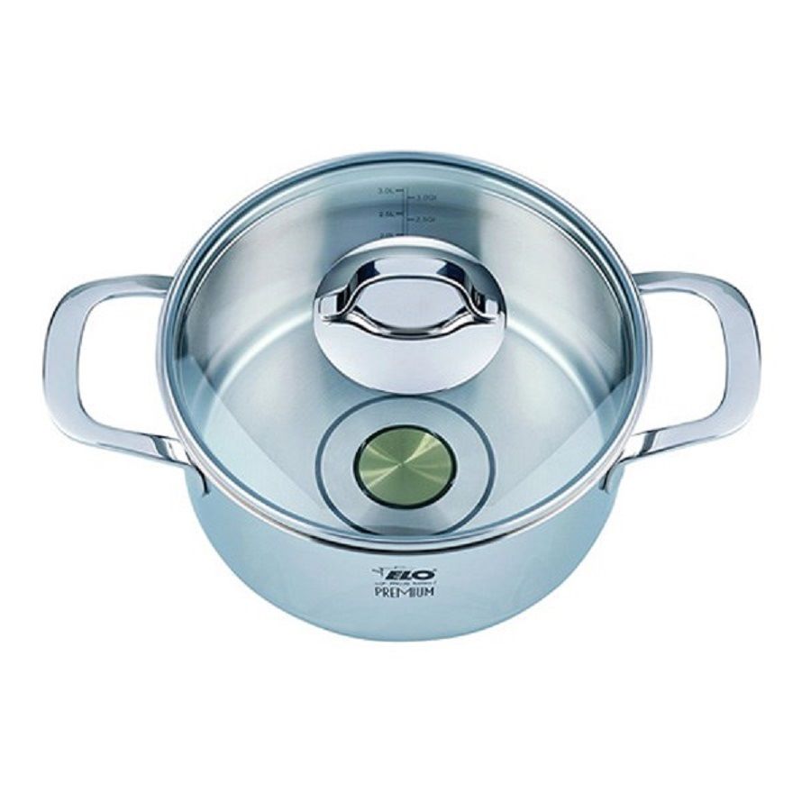 Nồi Inox từ  vung kính ELO Silicano Plus 16cm