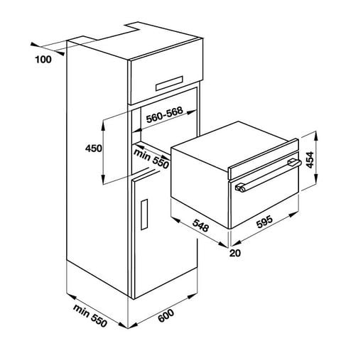  Lò vi sóng kết hợp nướng âm tủ Hafele 44 lít 535.02.731 