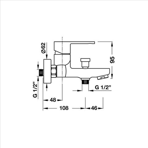  Sen tắm nóng lạnh Hafele có xả bồn InnoSquare 589.82.031 