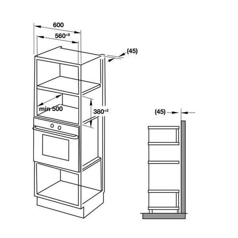  Lò nướng kết hợp vi sóng Hafele HM-B38C 538.01.111 