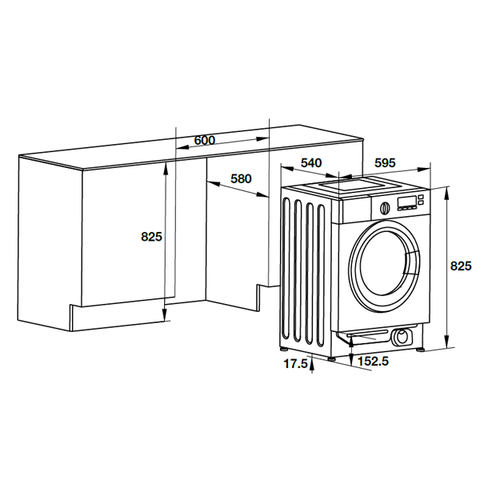  Máy giặt âm tủ Hafele HW-B60A 538.91.080 