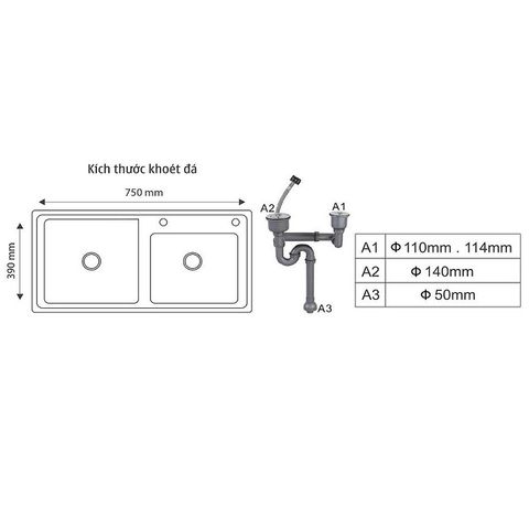  Chậu rửa chén bát Giovani GS-7843 HM 