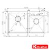 Chậu rửa chén bát Konox Overmount Series KN8245DO