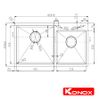 Chậu rửa chén bát Konox Overmount Series KN8245DO