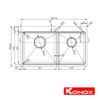 Chậu rửa chén bát Konox Topmount Series KN8250TD