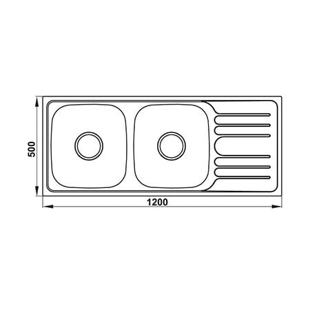  Chậu rửa chén bát Hafele CLAUDIUS  HS-SD12050 567.20.513 