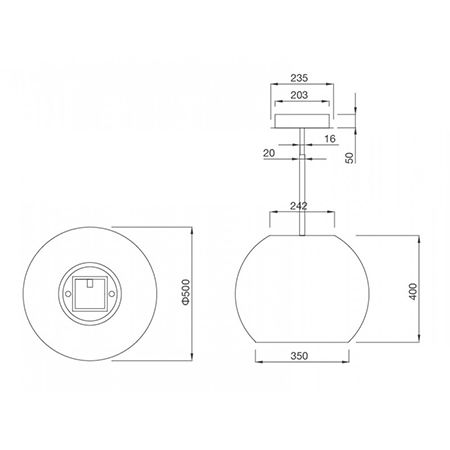  Máy hút khử mùi đảo Malloca Sphera chrome-I001C 