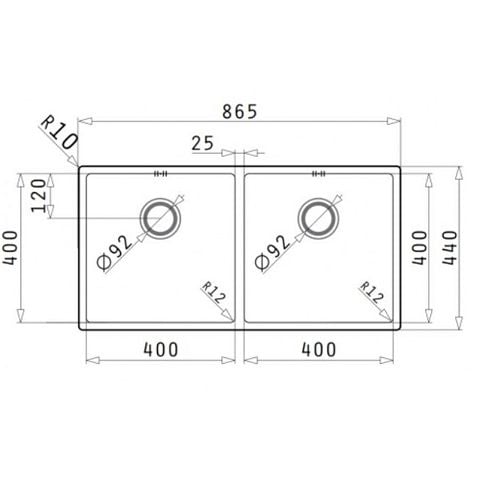  Chậu rửa chén inox Bosch ASTRIS (86,5X44) 2B 