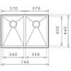 Chậu rửa chén Teka BE LINEA R15 2B 740