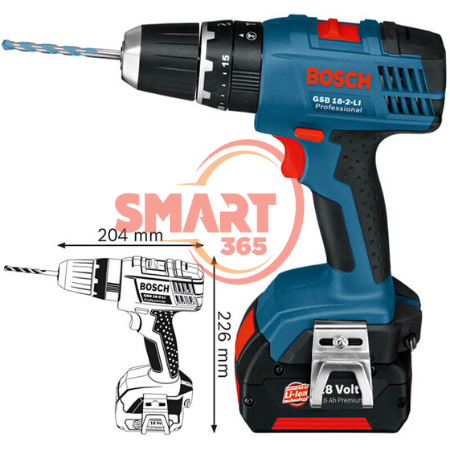  Máy khoan động lực dùng pin Bosch GSB 18-2-LI SET PROFESSIONAL 