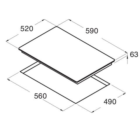  Bếp từ 3 vùng nấu Cata IB 6030 X 