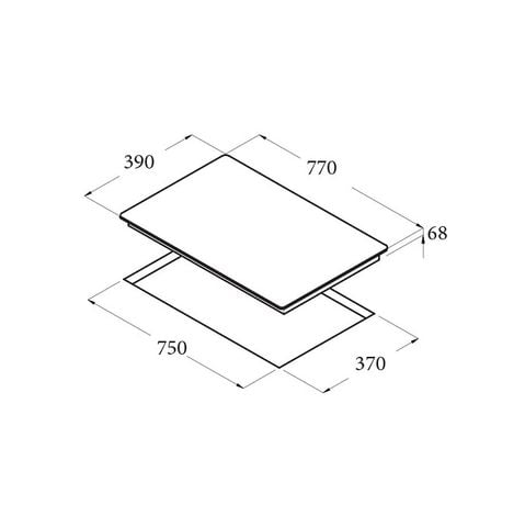  Bếp từ 3 vùng nấu Cata IB 753 BK 