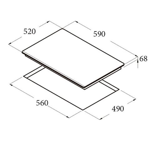  Bếp từ 3 vùng nấu Cata ISB 603 WH 