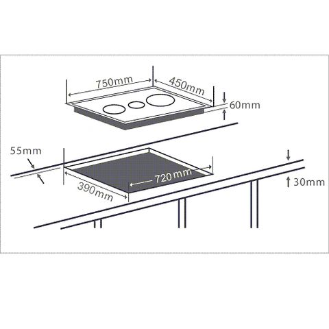  Bếp từ ba Chefs EH-IH533 