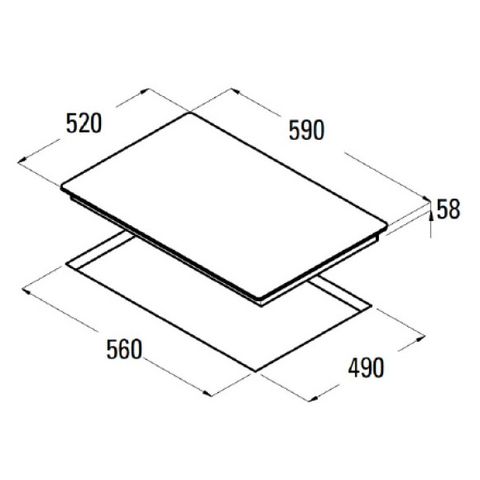  Bếp từ 3 vùng nấu Cata IB 633 X 