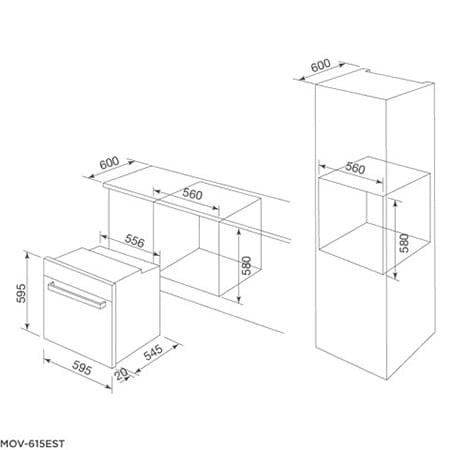  Lò nướng Malloca MOV-615EST 