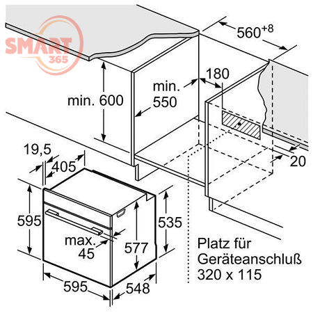  Lò nướng Bosch HBG655HS1 