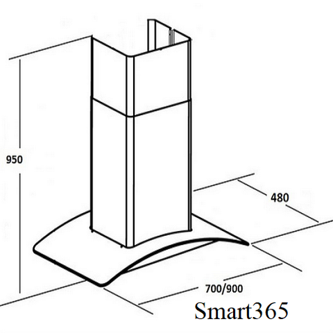  Máy hút khói gắn tường Faster FS 90BL 