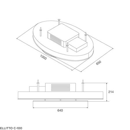  Máy hút khử mùi malloca âm trần ELLITTO C-100 