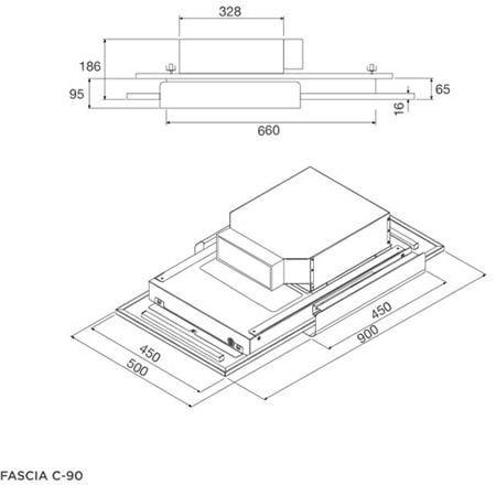  Máy hút khử mùi malloca âm trần FASCIA C-90 