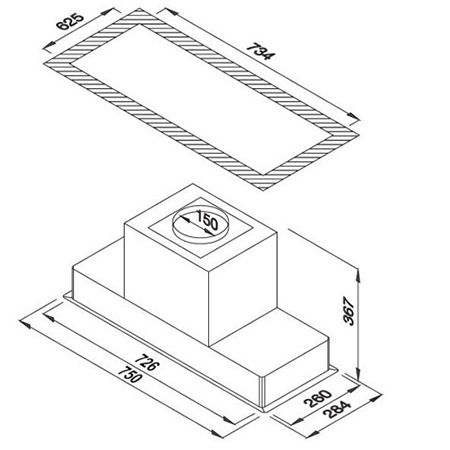  Máy hút mùi âm tủ Malloca HJ-168 