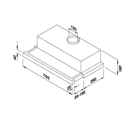  Máy hút mùi âm tủ Malloca K1507 