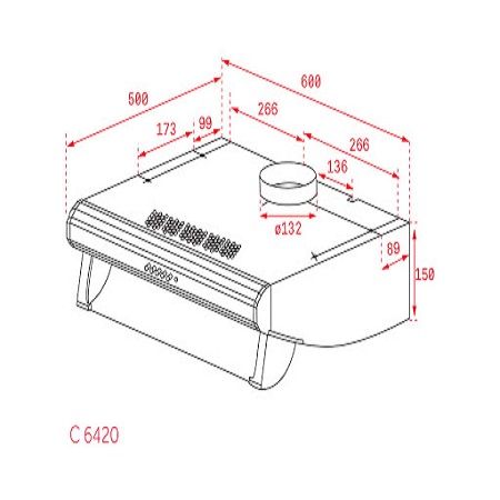  Máy hút mùi Teka C 6420 BK NEGRA 